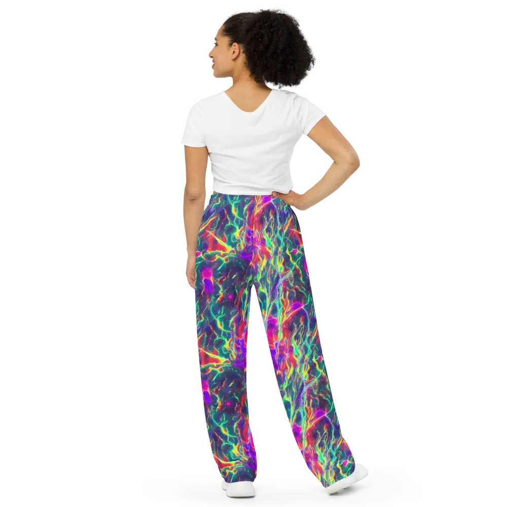Twin Pines on Wide-Leg Pants — Back