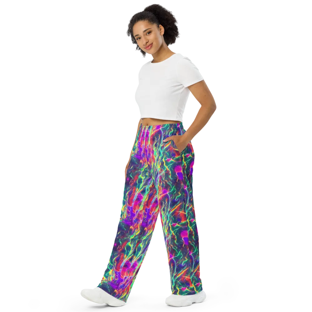 Twin Pines on Wide-Leg Pants — Left Front