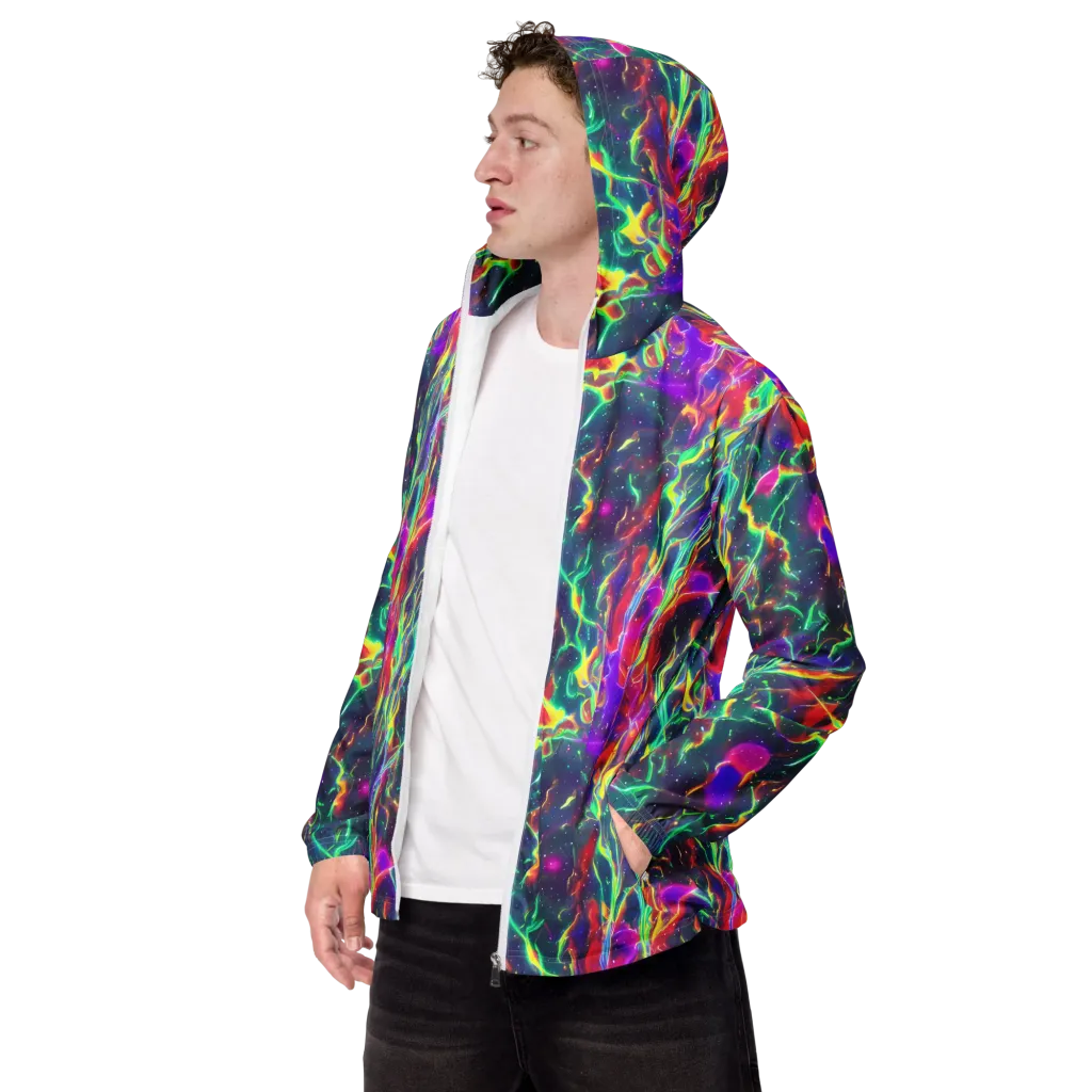 Twin Pines on Men's Windbreaker — Left Front