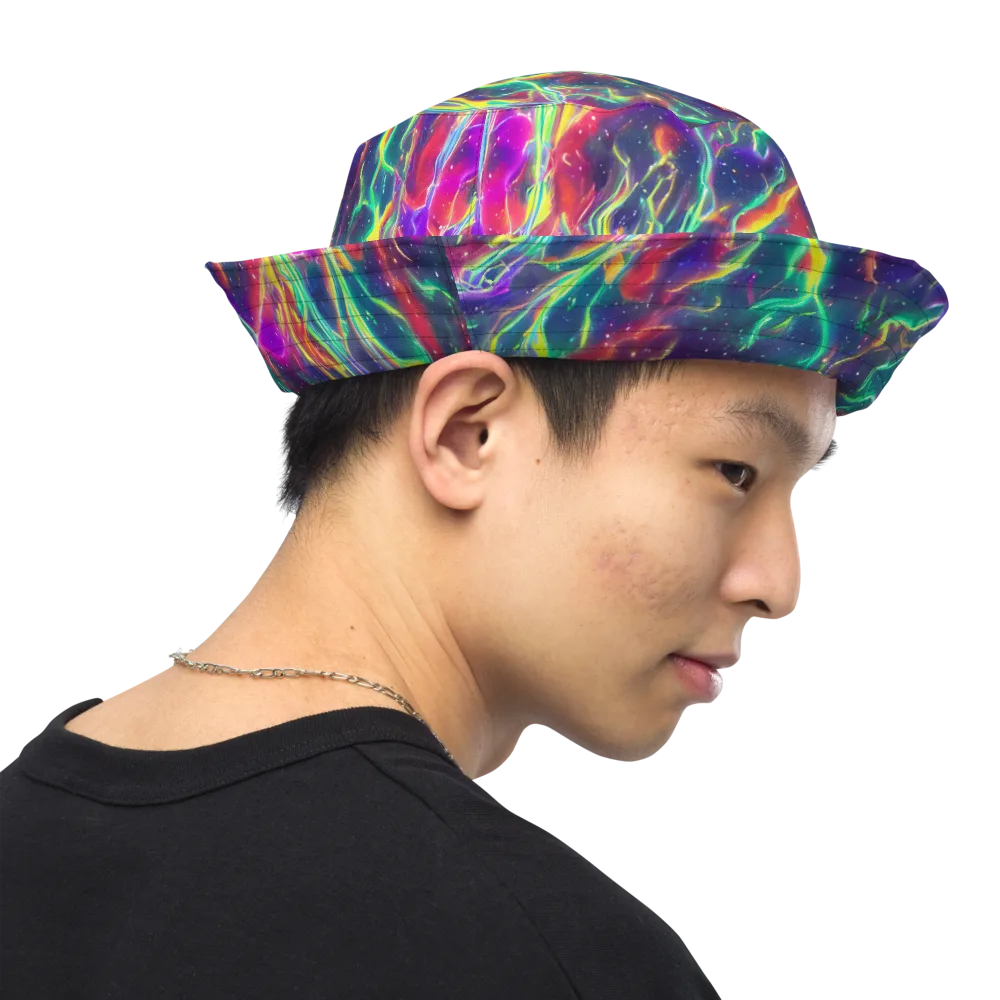 Twin Pines on Reversible Bucket Hat — Right Outside