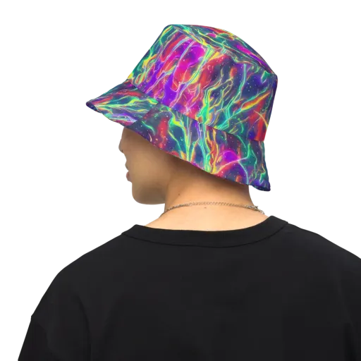 Twin Pines on a Reversible Bucket Hat
