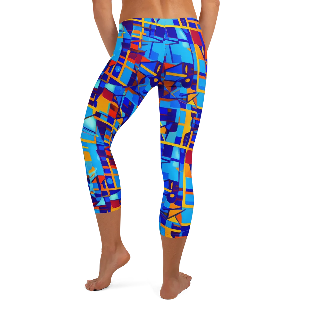 Radiant Labyrinth on Capri Leggings — Back