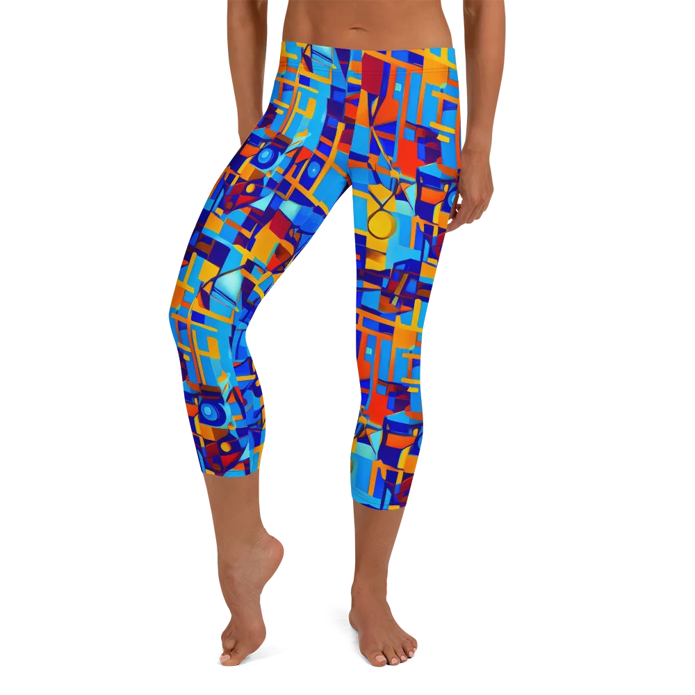Radiant Labyrinth on Capri Leggings — Front