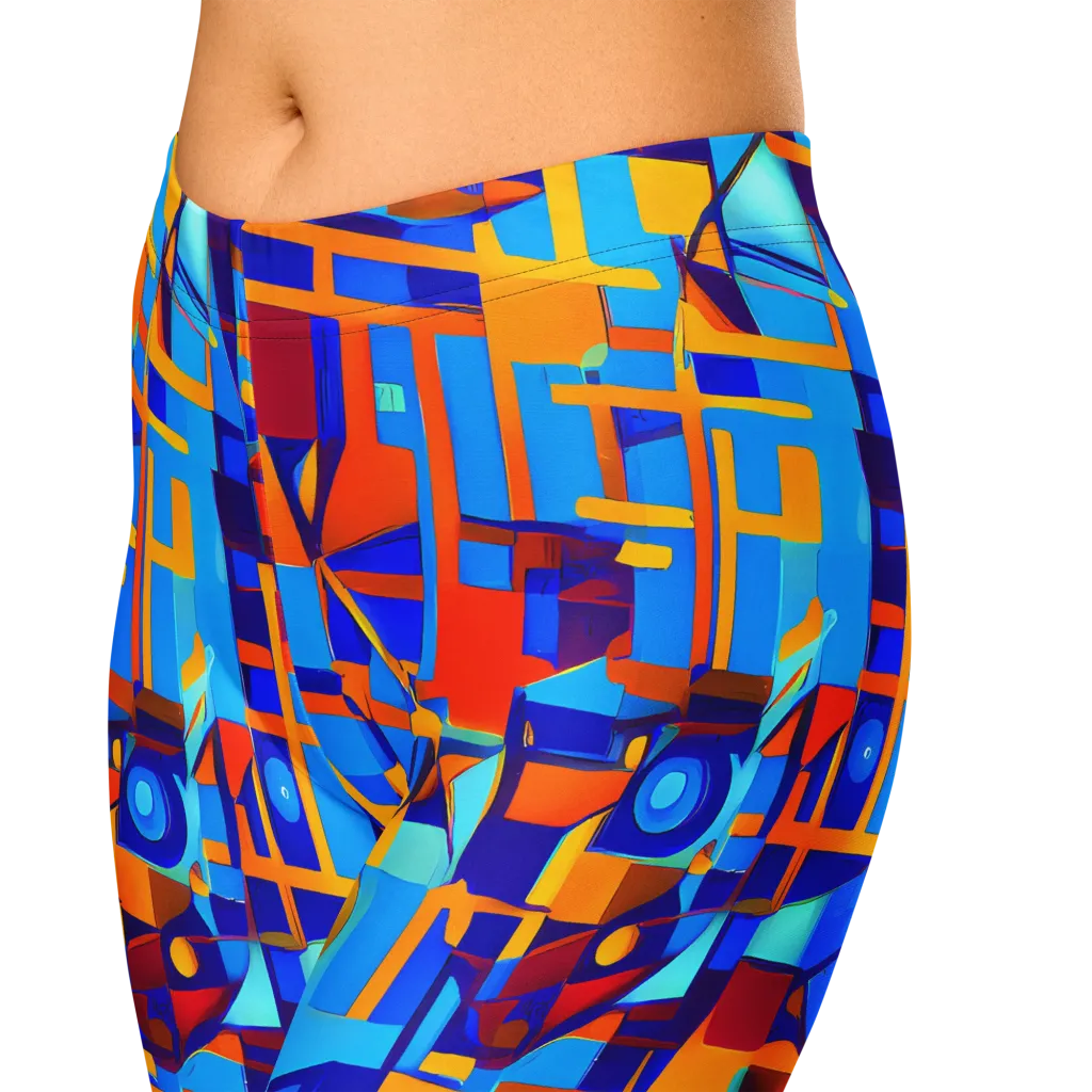Radiant Labyrinth on Capri Leggings — Zoomed-in