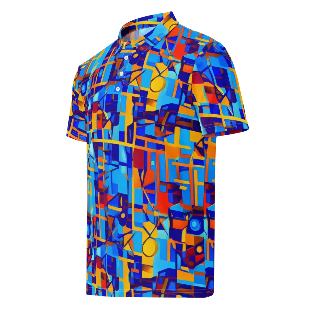 Radiant Labyrinth on Men's Slim Fit Polo Shirt — Left Front