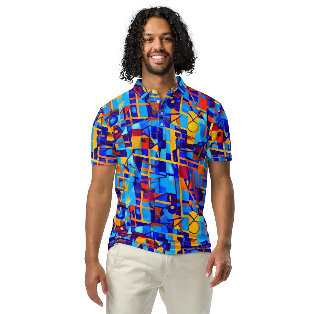 Radiant Labyrinth on Men's Slim Fit Polo Shirt — Front