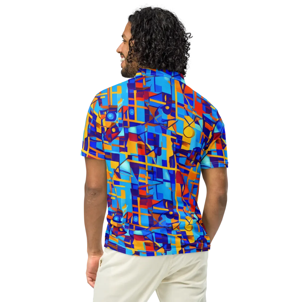 Radiant Labyrinth on Men's Slim Fit Polo Shirt — Back