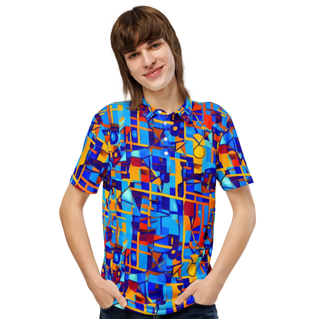 Radiant Labyrinth on Men's Slim Fit Polo Shirt — Front