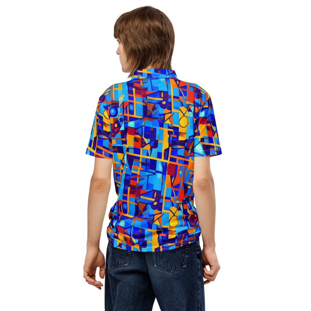 Radiant Labyrinth on Men's Slim Fit Polo Shirt — Back