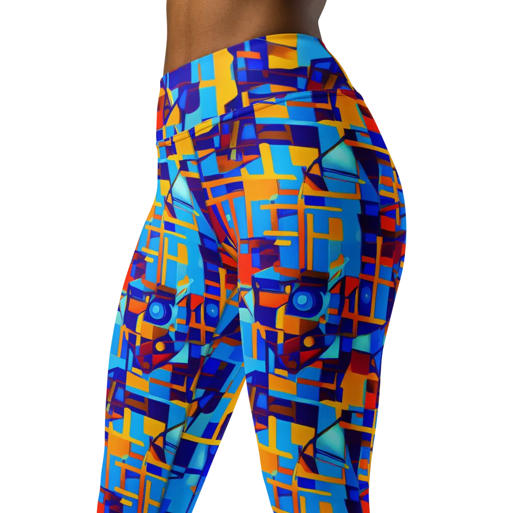 Radiant Labyrinth on Yoga Leggings — Left Front