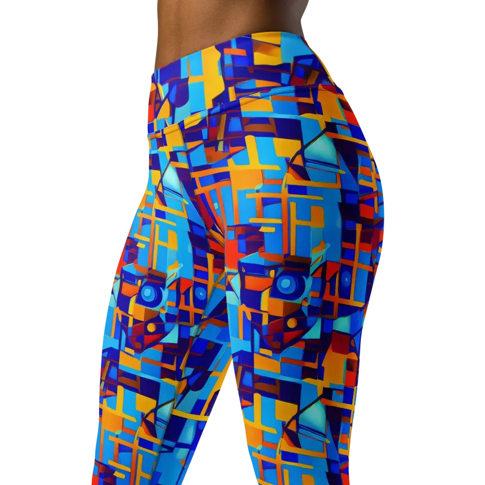 Radiant Labyrinth on Yoga Leggings — Left Front