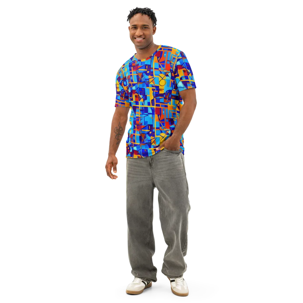 Radiant Labyrinth on Men's Cotton Crew Neck T-Shirt — Front