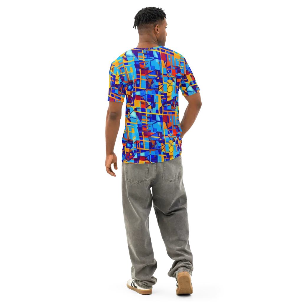 Radiant Labyrinth on Men's Cotton Crew Neck T-Shirt — Back