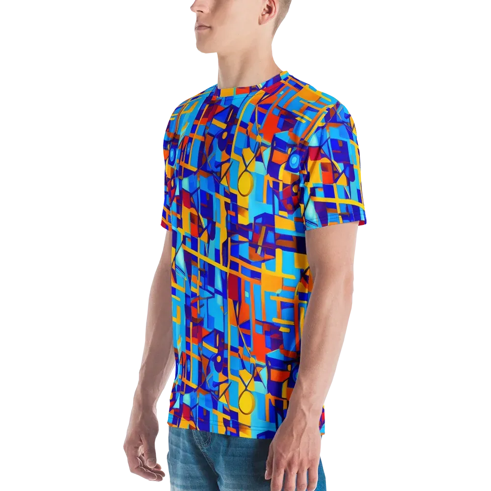 Radiant Labyrinth on Men's Crew Neck T-Shirt — Left