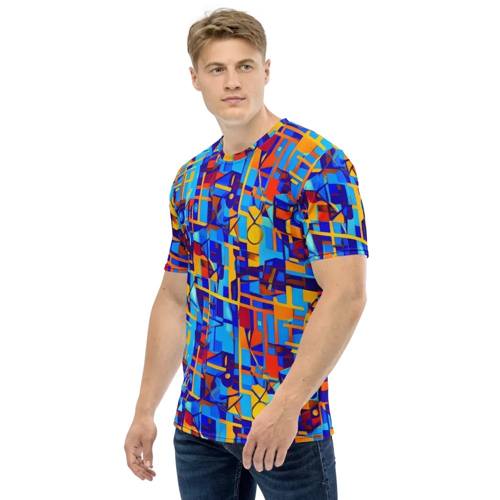 Radiant Labyrinth on Men's Crew Neck T-Shirt — Left