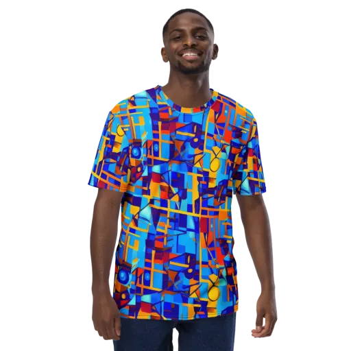Radiant Labyrinth on a Men's Crew Neck T-Shirt