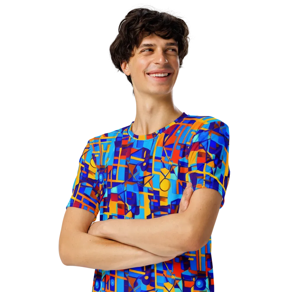 Radiant Labyrinth on Men's Crew Neck T-Shirt — Left Front