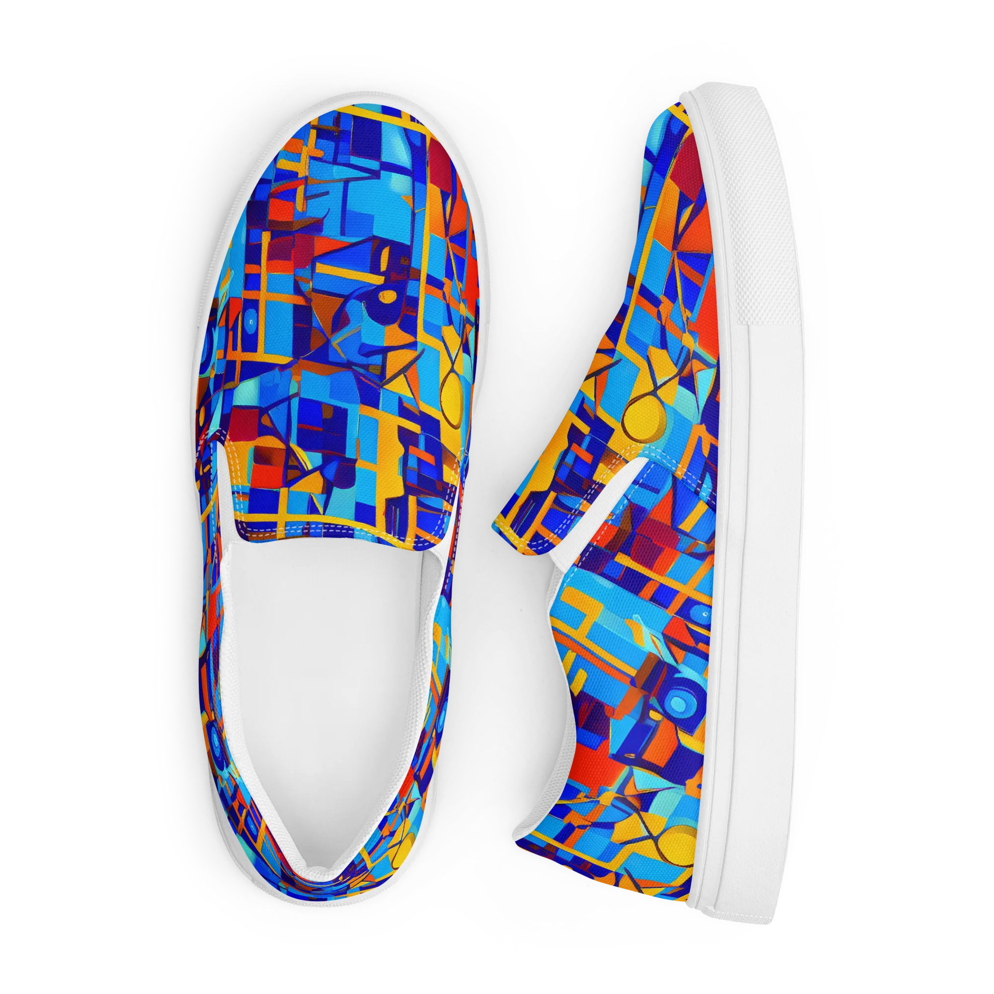 Radiant Labyrinth on Men's Slip-On Canvas Shoes — Front