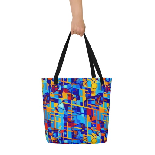 Radiant Labyrinth on a Large Tote Bag W/ Pocket