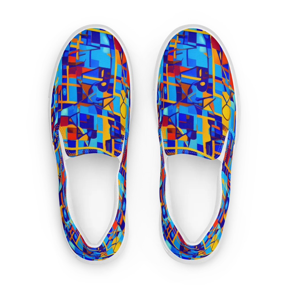 Radiant Labyrinth on Women's Slip-On Canvas Shoes — Front