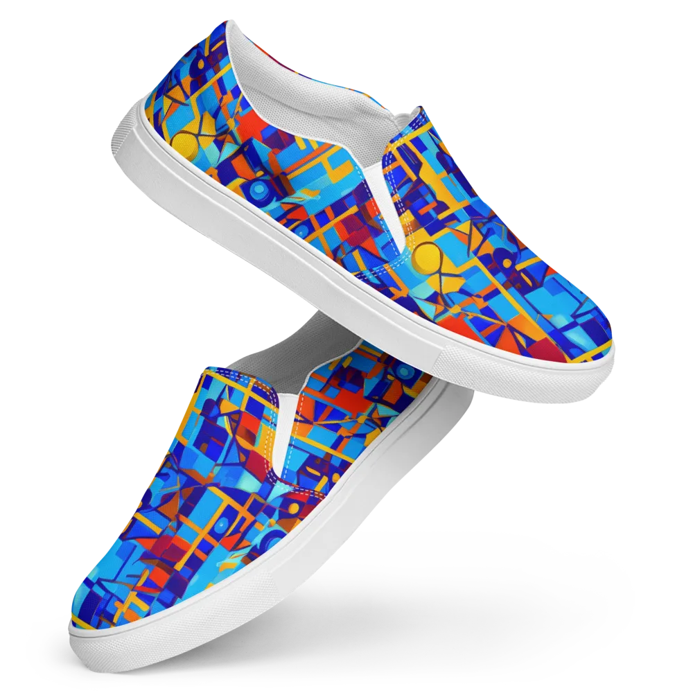 Radiant Labyrinth on Women's Slip-On Canvas Shoes — Front
