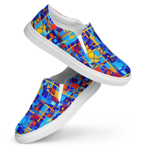 Radiant Labyrinth on a Women's Slip-On Canvas Shoes