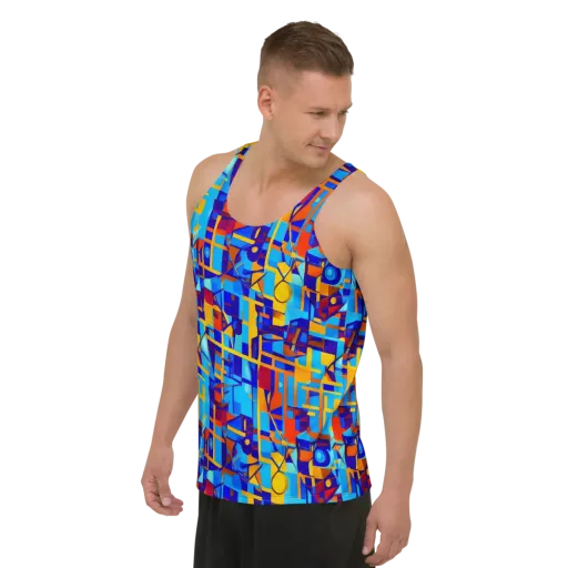 Radiant Labyrinth on a Men's Tank Top