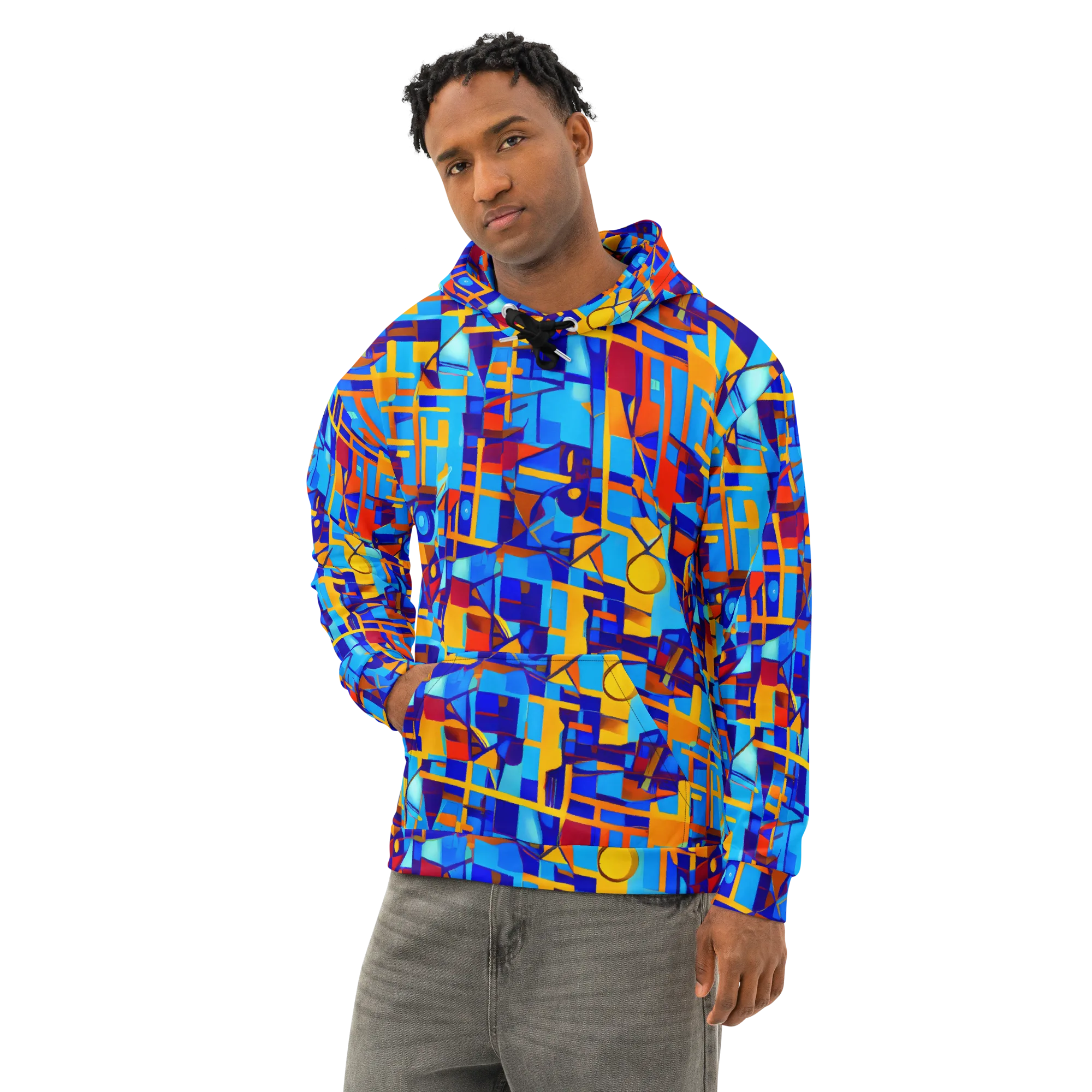 Radiant Labyrinth on Cotton Hoodie — Left Front