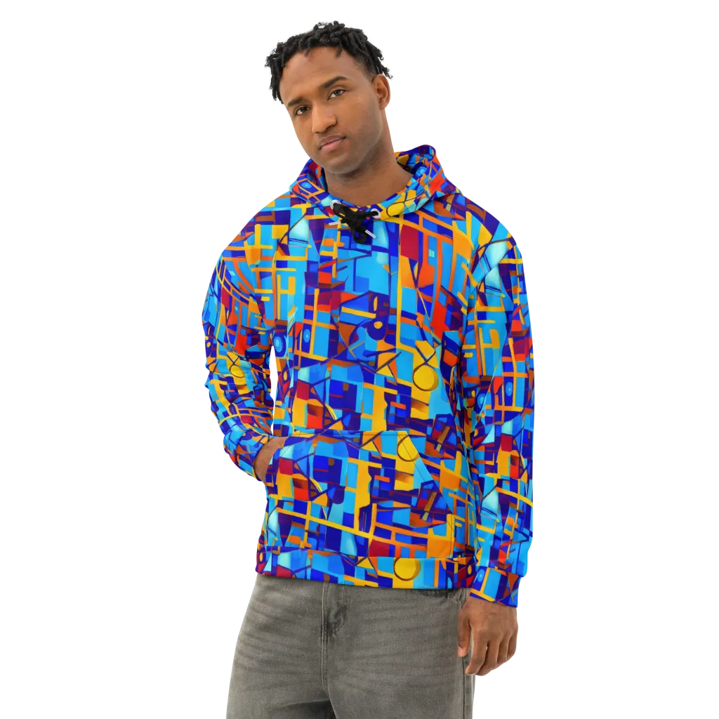 Radiant Labyrinth on Cotton Hoodie — Left Front