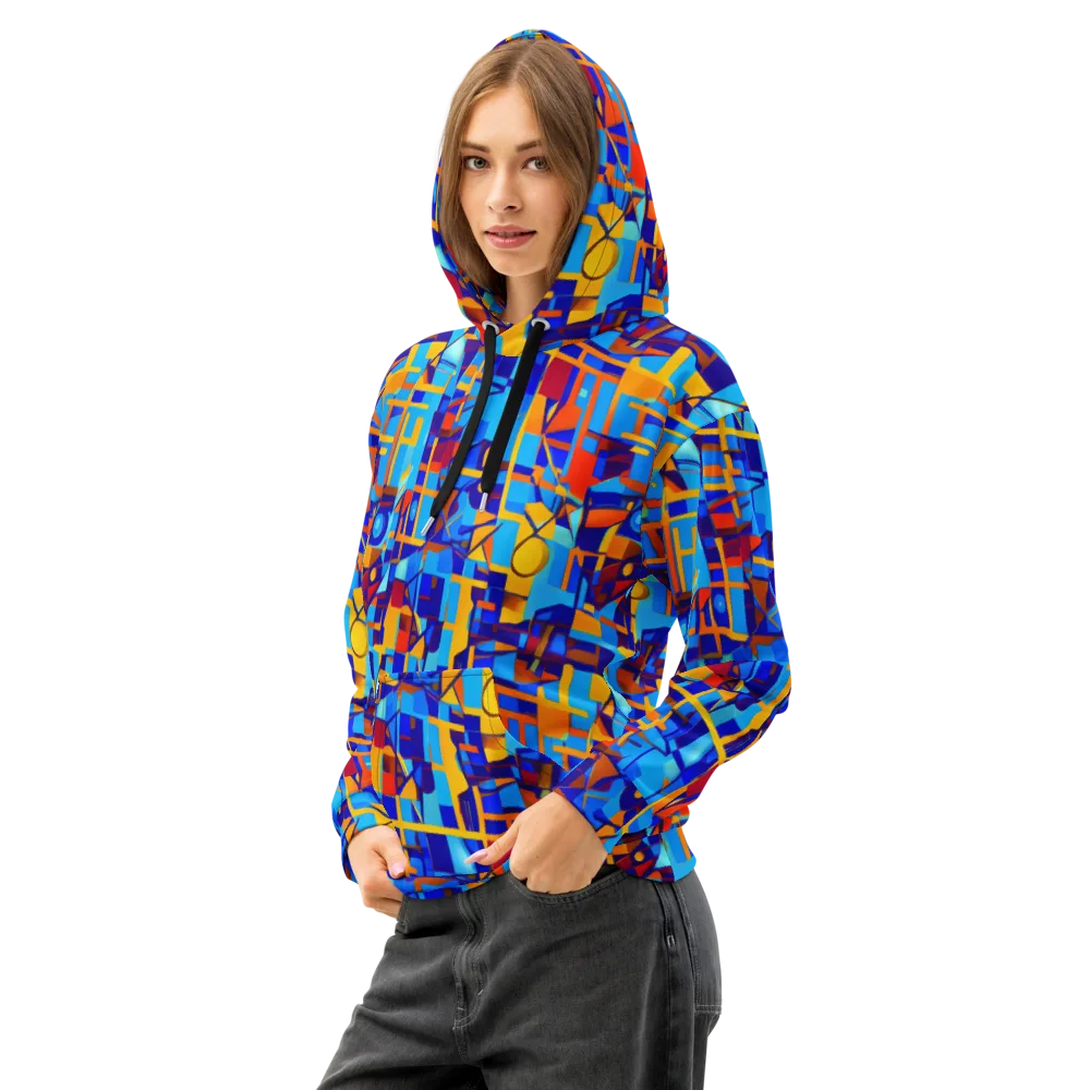 Radiant Labyrinth on Cotton Hoodie — Left Front