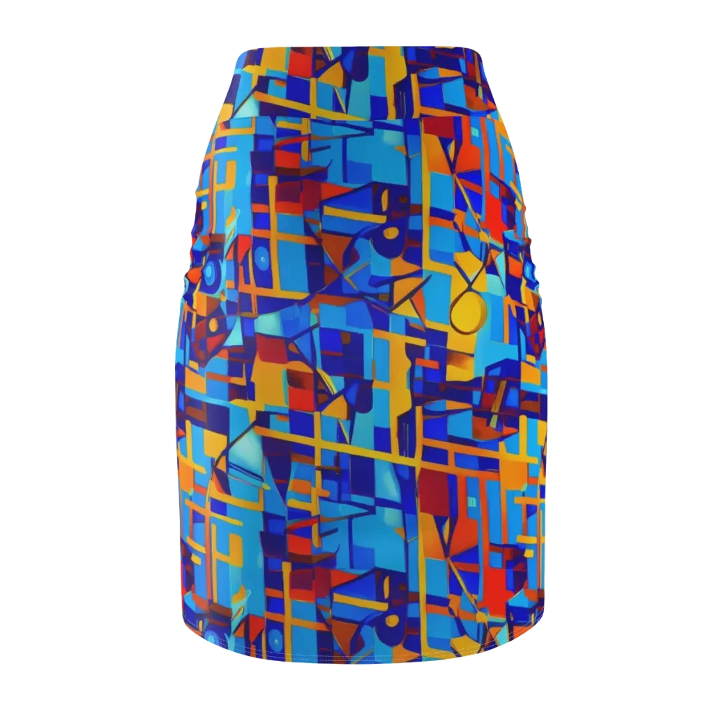 Radiant Labyrinth on Pencil Skirt — Back