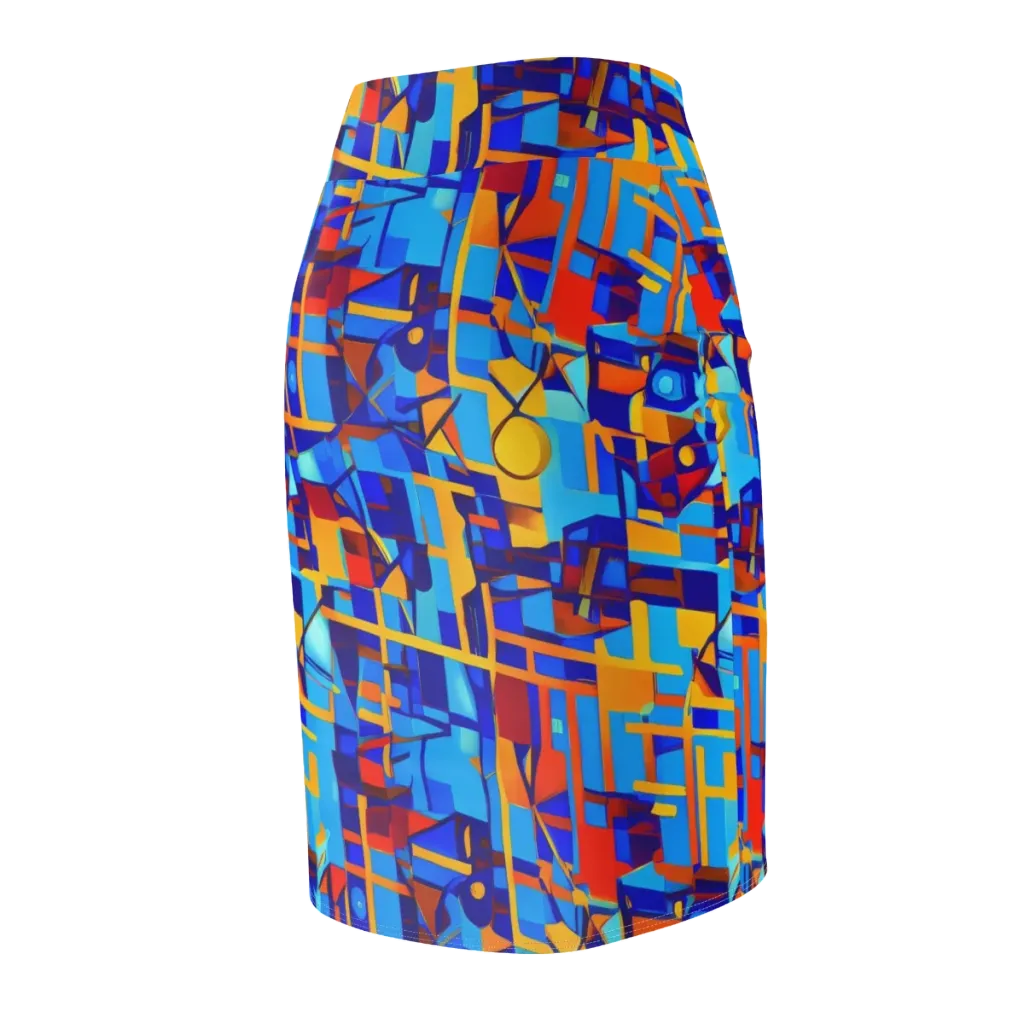 Radiant Labyrinth on Pencil Skirt — Back Side