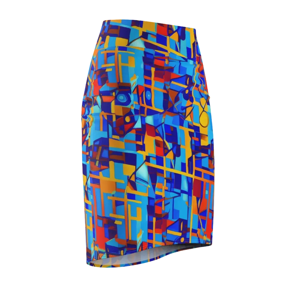 Radiant Labyrinth on Pencil Skirt — Front Side