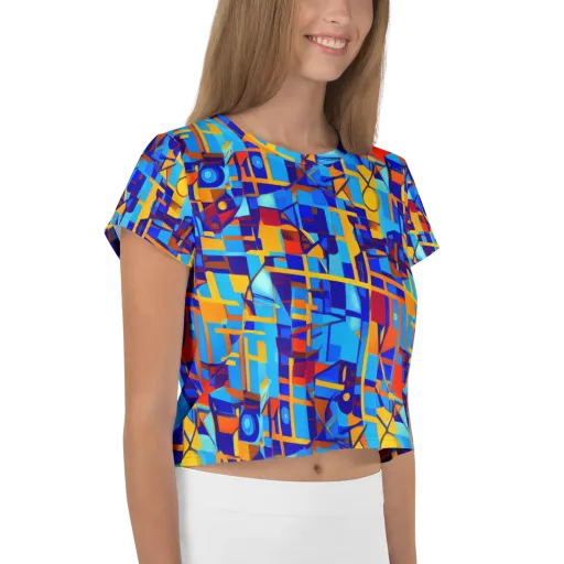 Radiant Labyrinth on a Crop Tee