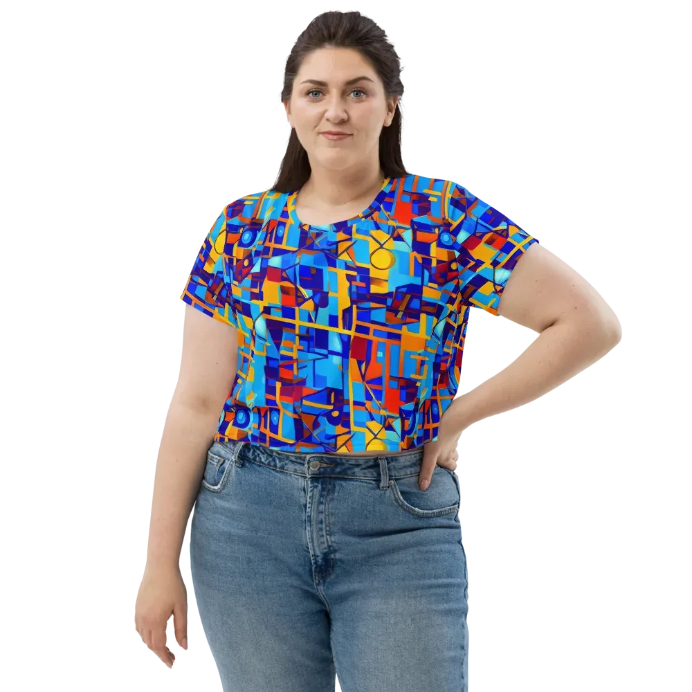 Radiant Labyrinth on Crop Tee — Front