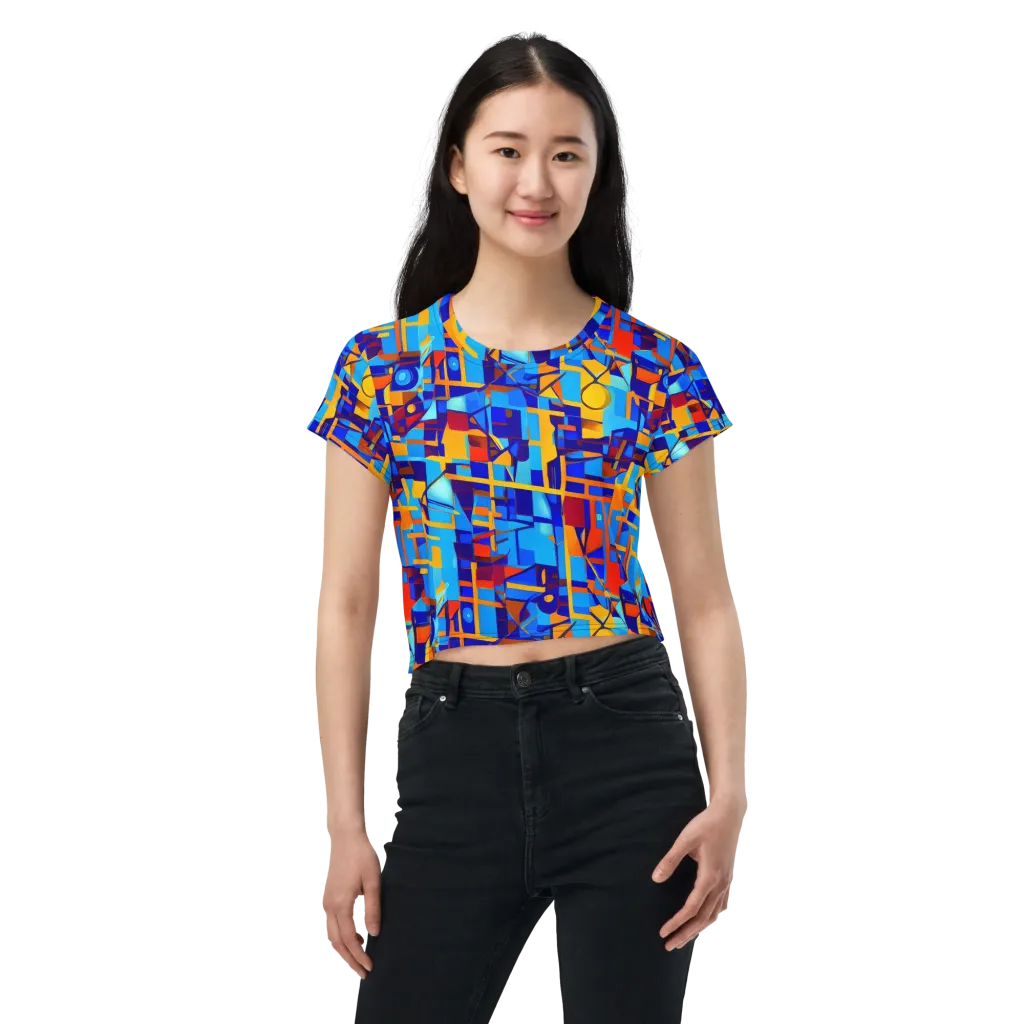 Radiant Labyrinth on Crop Tee — Front