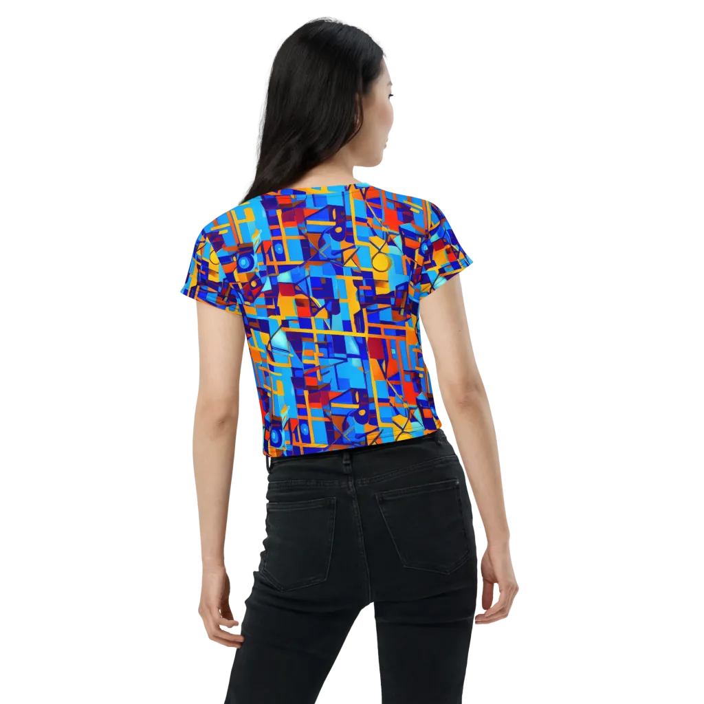 Radiant Labyrinth on Crop Tee — Back