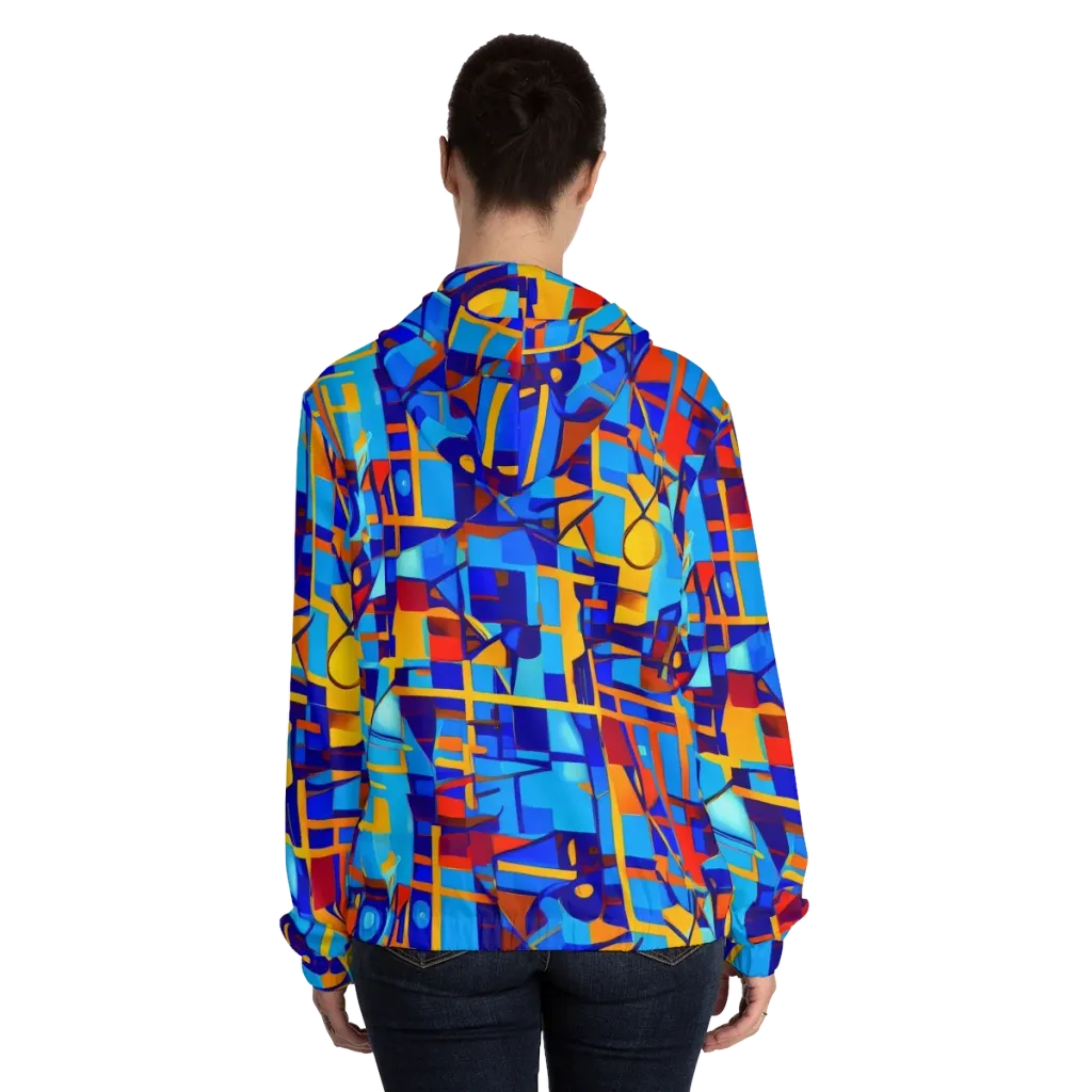 Radiant Labyrinth on Women's Full-Zip Hoodie — Back On Person