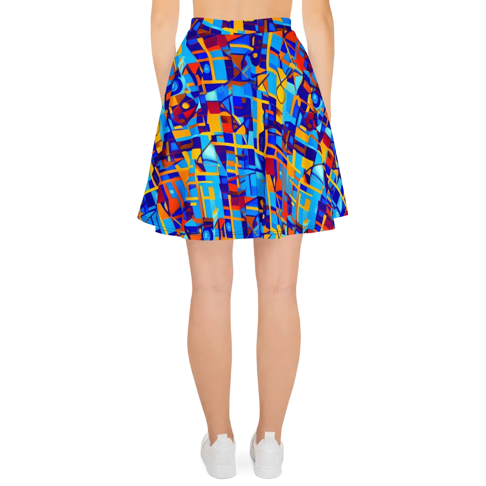 Radiant Labyrinth on Skater Skirt — Back