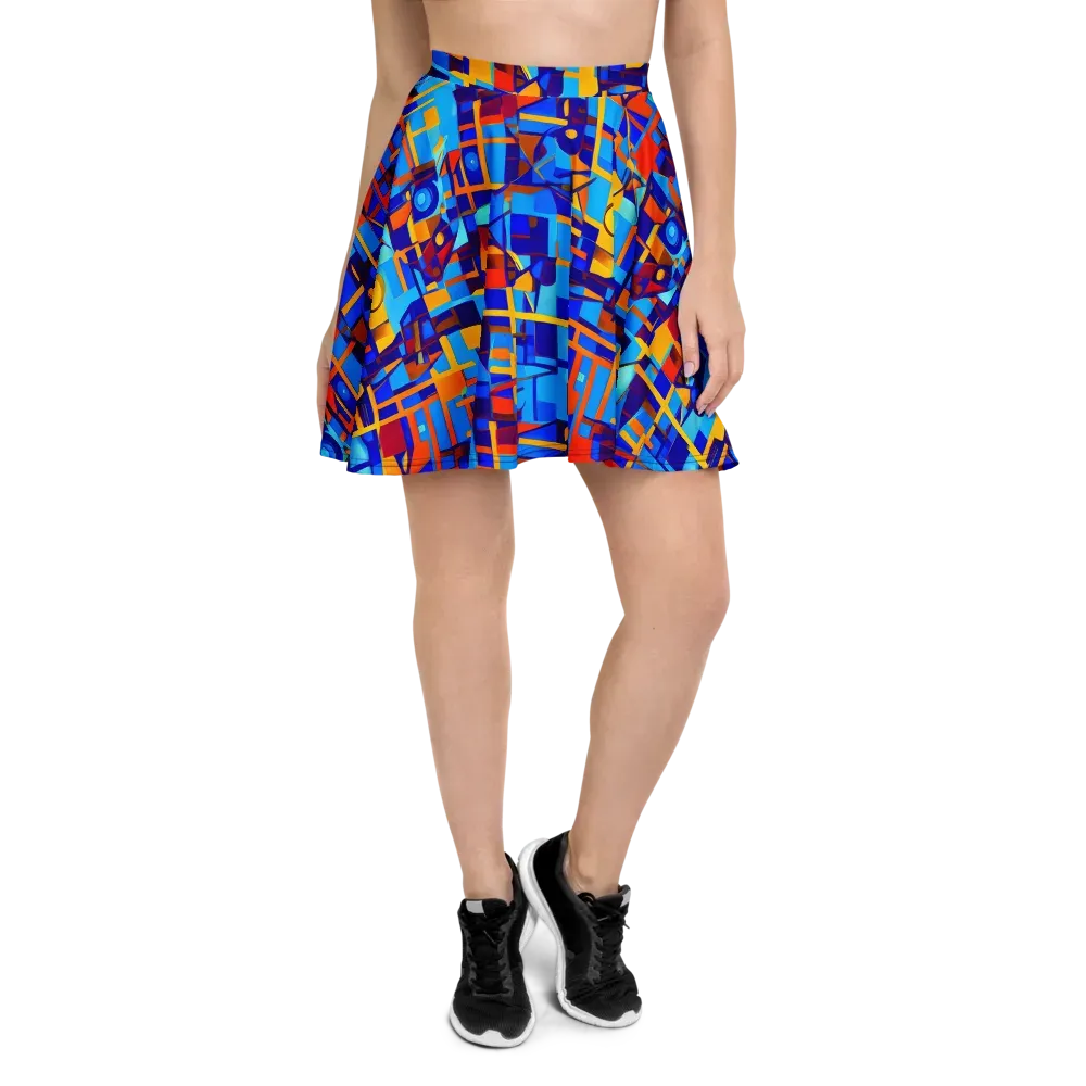 Radiant Labyrinth on Skater Skirt — Front