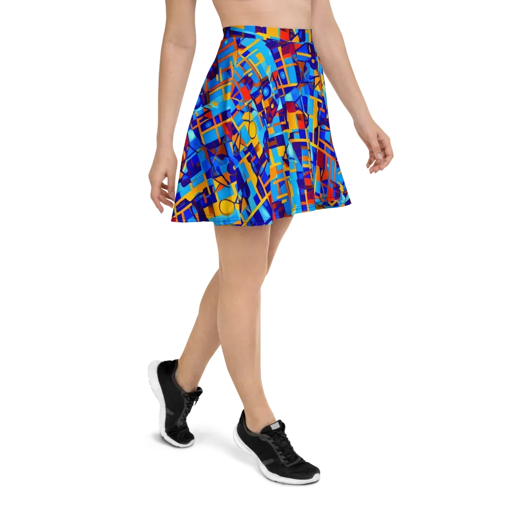 Radiant Labyrinth on Skater Skirt — Right