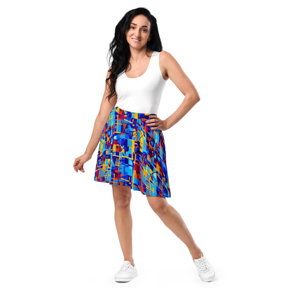 Radiant Labyrinth on Skater Skirt — Front