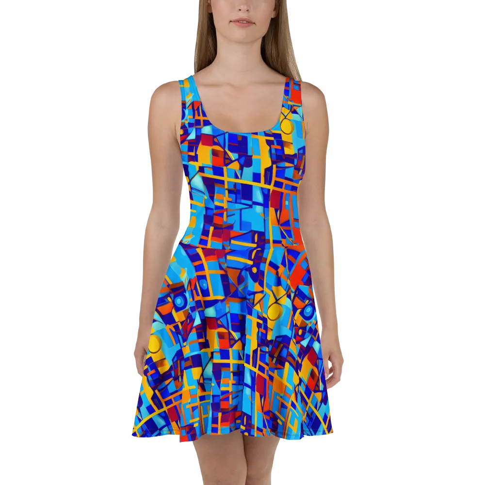 Radiant Labyrinth on Skater Dress — Front