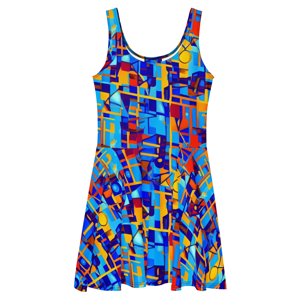 Radiant Labyrinth on Skater Dress — Front