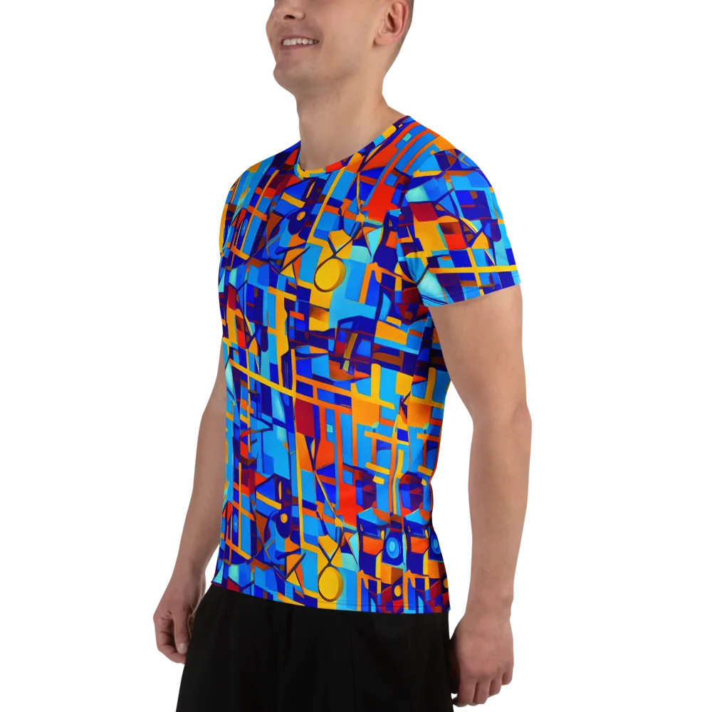 Radiant Labyrinth on Men's Athletic T-Shirt — Left
