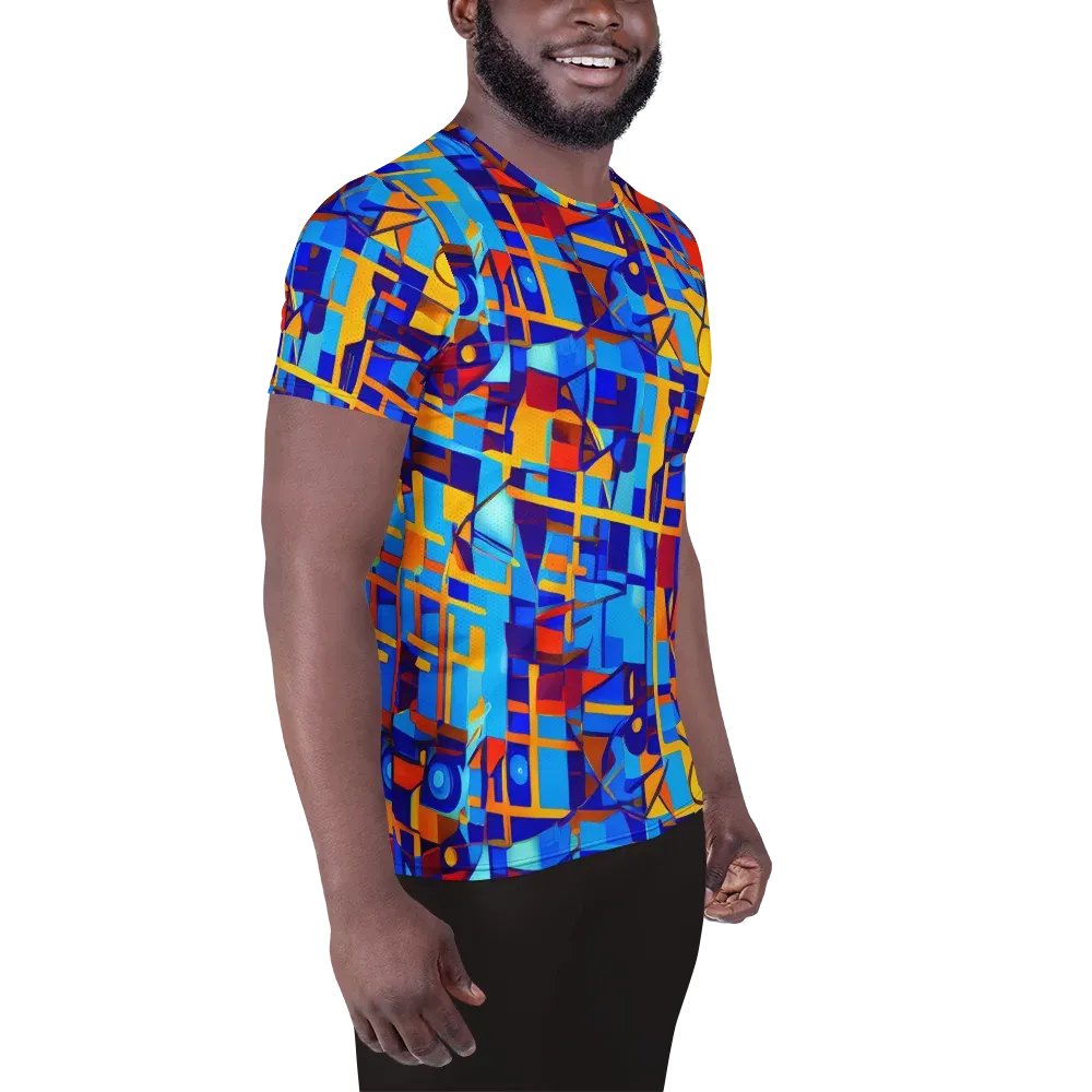 Radiant Labyrinth on Men's Athletic T-Shirt — Right