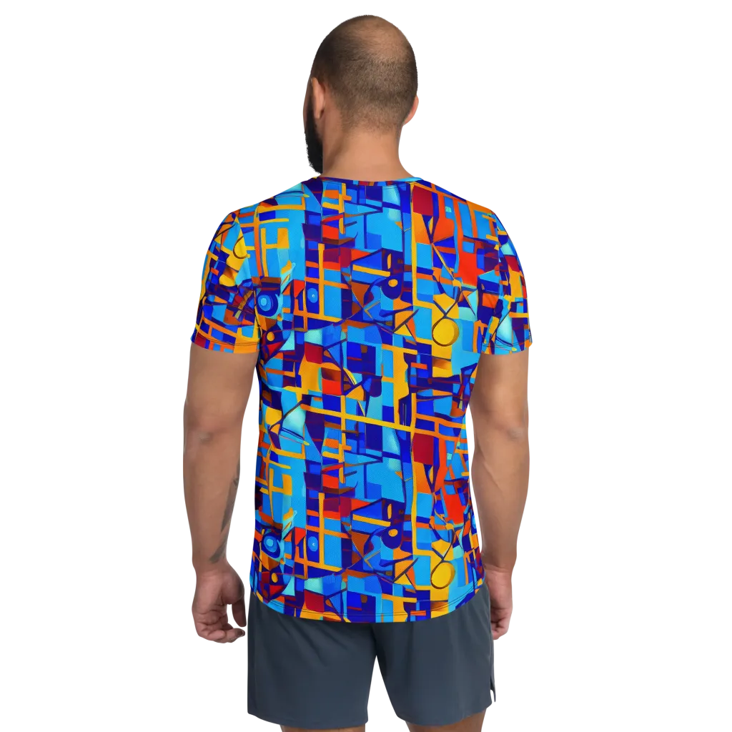 Radiant Labyrinth on Men's Athletic T-Shirt — Back