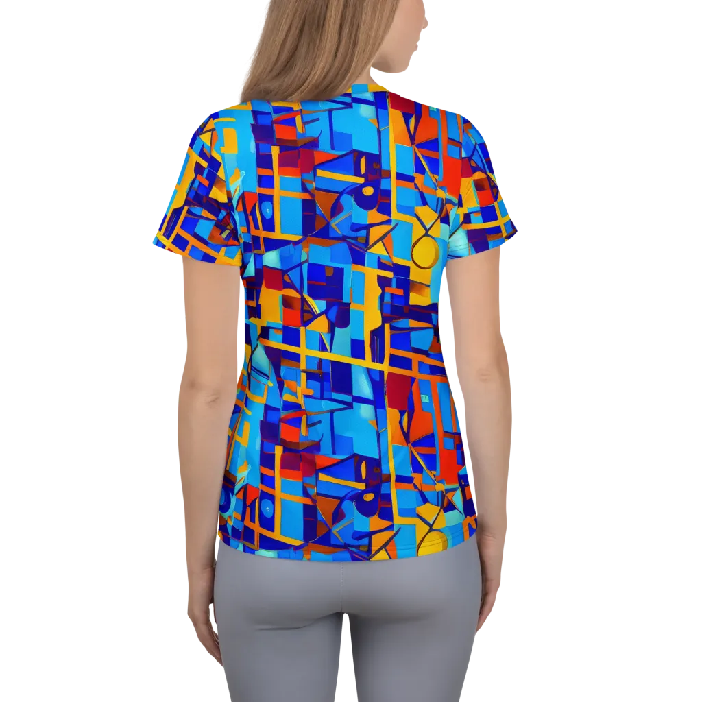 Radiant Labyrinth on Women's Athletic T-Shirt — Back