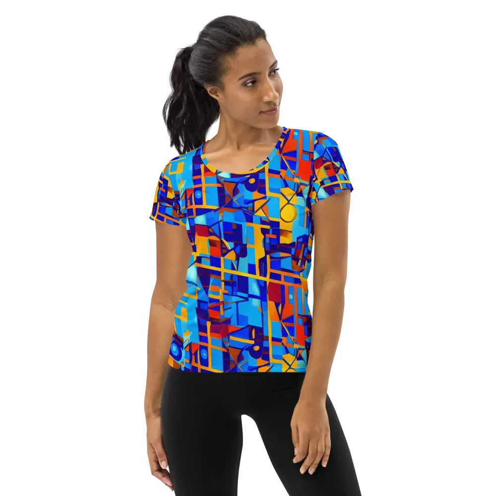Radiant Labyrinth on Women's Athletic T-Shirt — Front