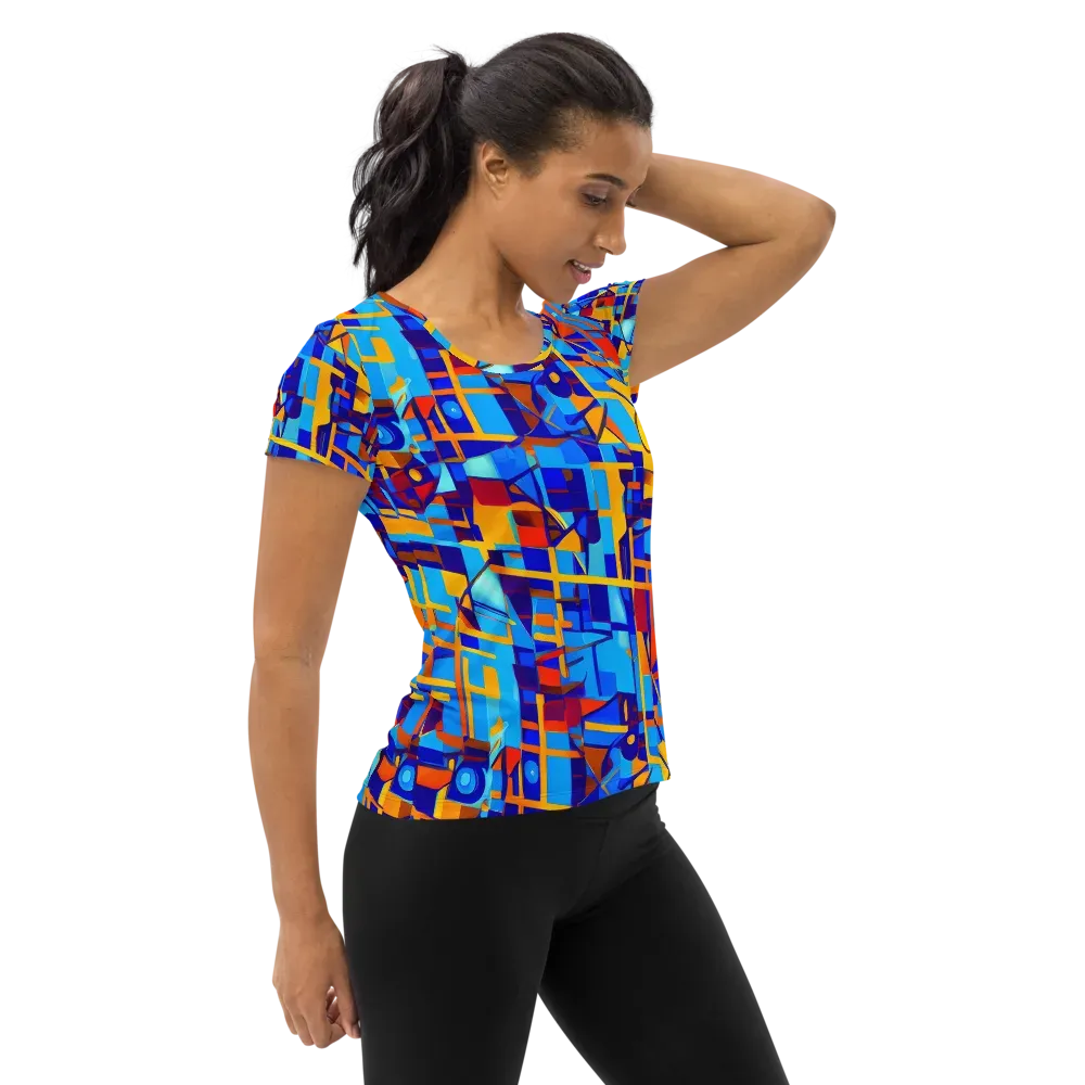 Radiant Labyrinth on Women's Athletic T-Shirt — Right